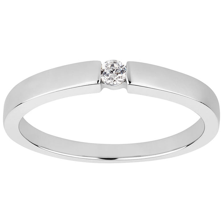 Verlobungsringe aus Edelstahl mit Zirkonia | AB 3454