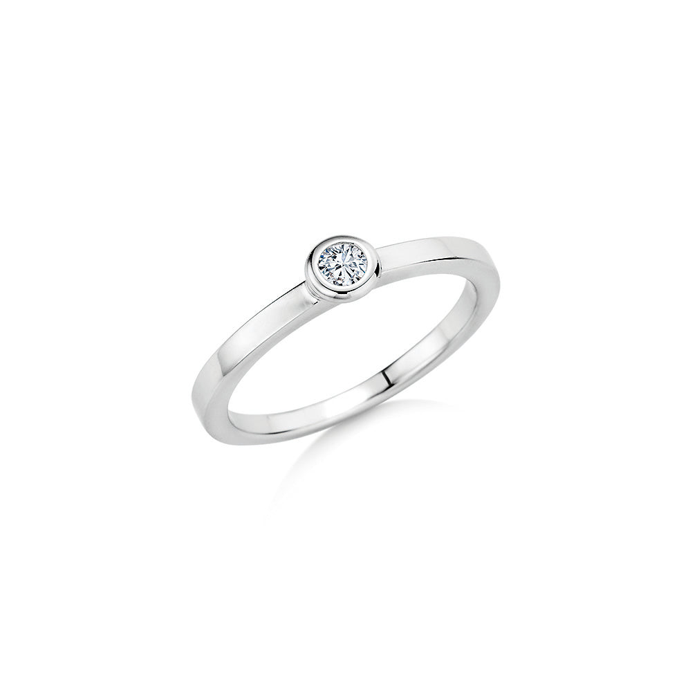 Verlobungsringe  aus Gelb- Weißgold mit Diamant | CR 60-30100