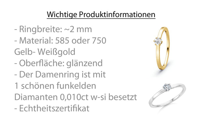 Verlobungsringe  aus Gelb- Weißgold mit Diamant | CR 60-36100