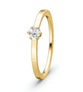 Verlobungsringe  aus Gelb- Weißgold mit Diamant | CR 60-36100