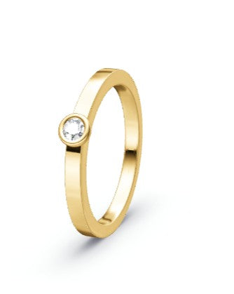 Verlobungsringe  aus Gelb- Weißgold mit Diamant | CR 60-30100