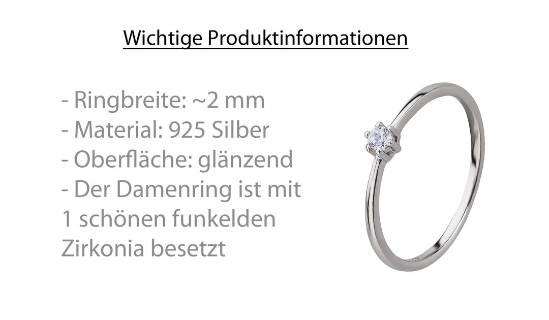 Verlobungsringe aus 925 Silber mit Zirkonia | SR 1897