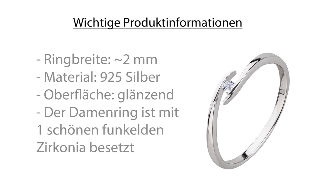 Verlobungsringe aus 925 Silber mit Zirkonia | SR 1898