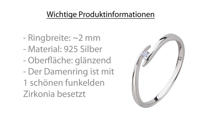 Verlobungsringe aus 925 Silber mit Zirkonia | SR 1898