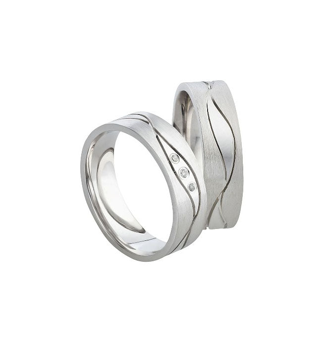 Freundschaftsringe aus 925 Silber mit Zirkonia ink.  Gravur SR90