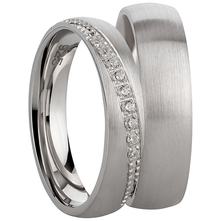 Freundschaftsringe aus 925 Silber mit Zirkonia ink.  Gravur SR988